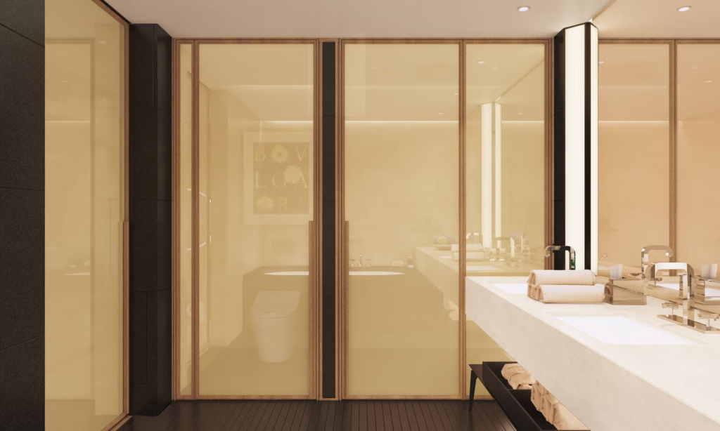 ブルガリホテル東京客室ー浴室　洗面室